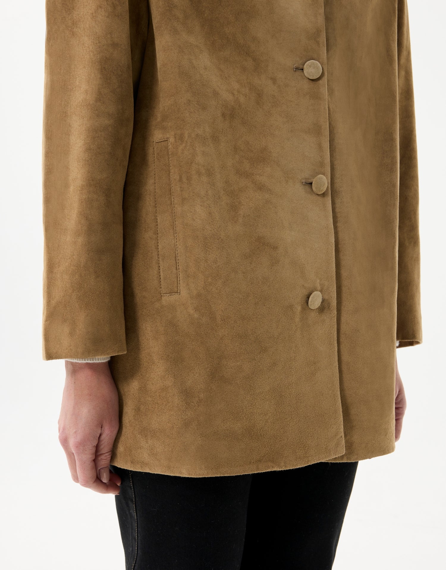 Veste en peau de cochon beige