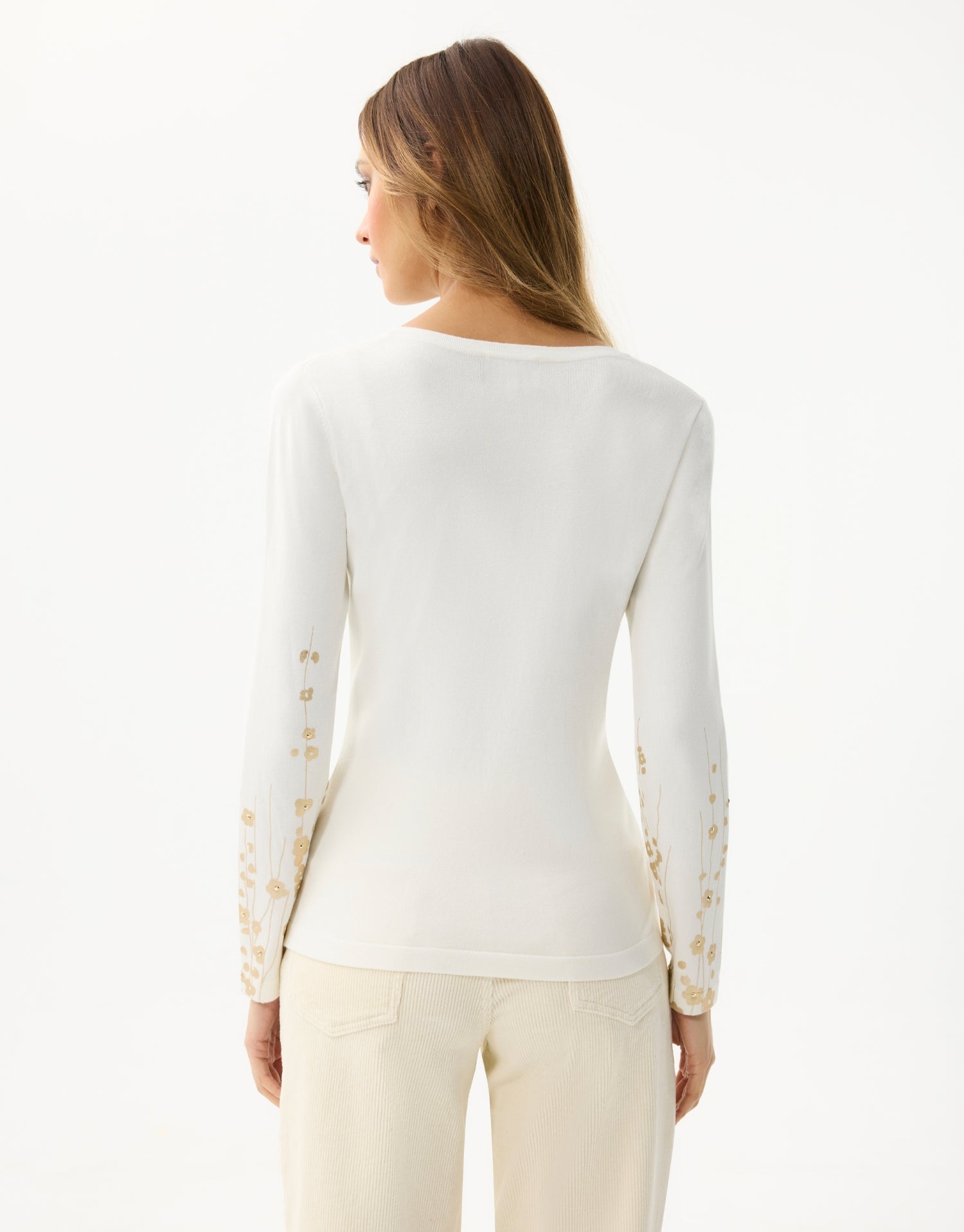 Floral V-neck sweater