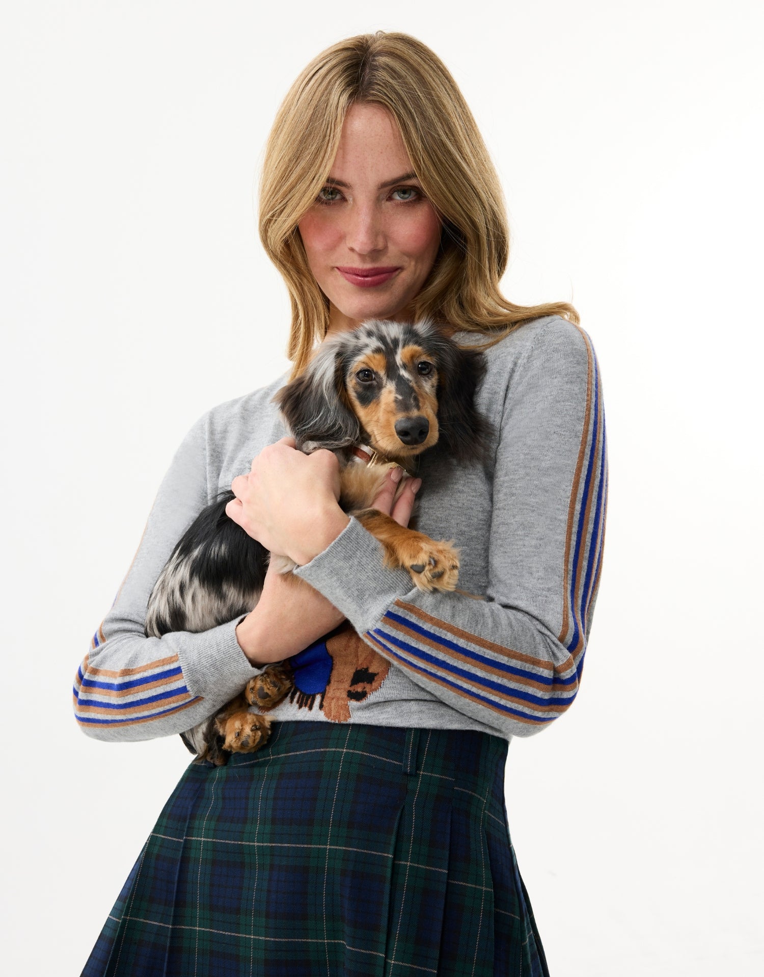V-neck dog sweater
