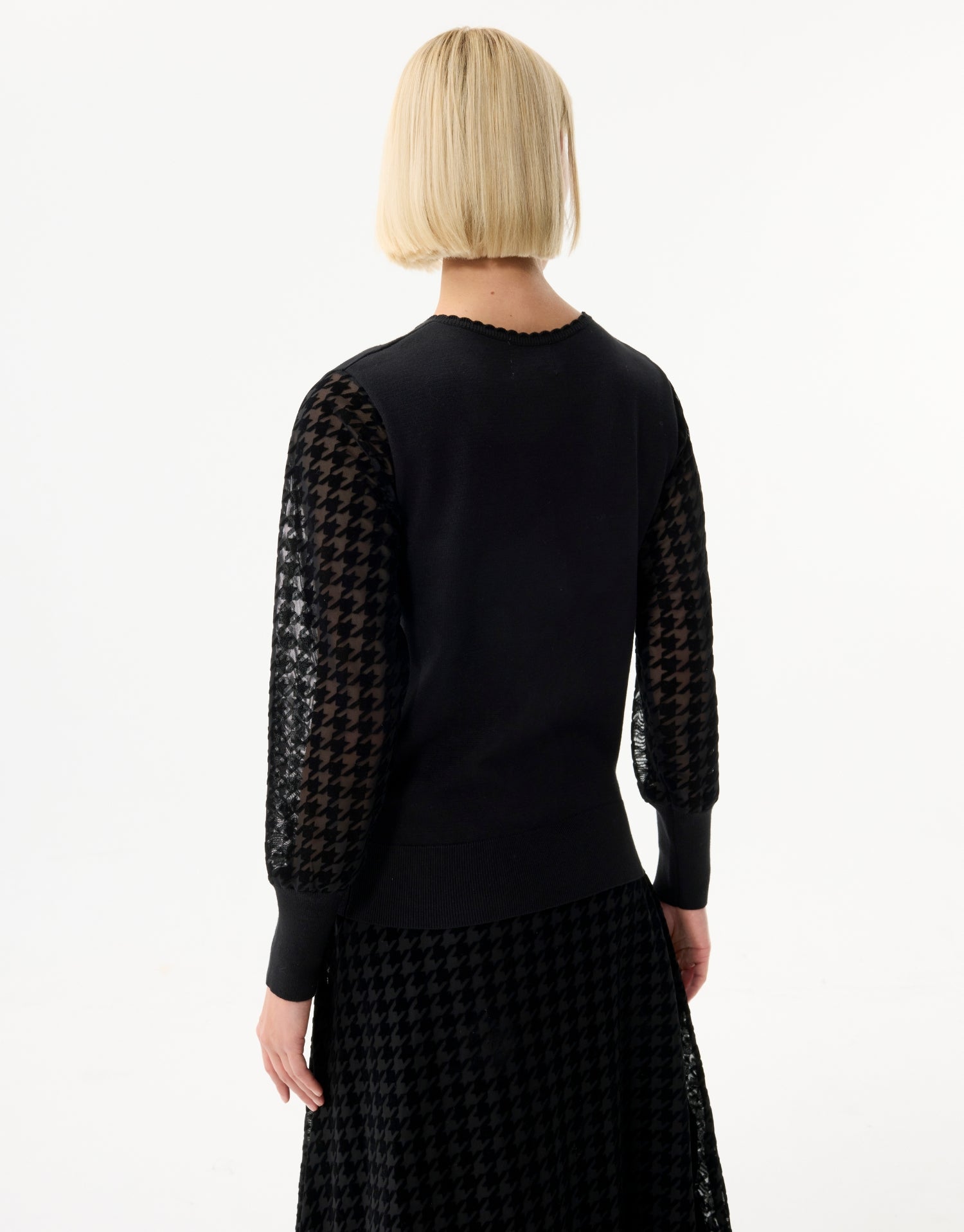 Pull en jacquard noir