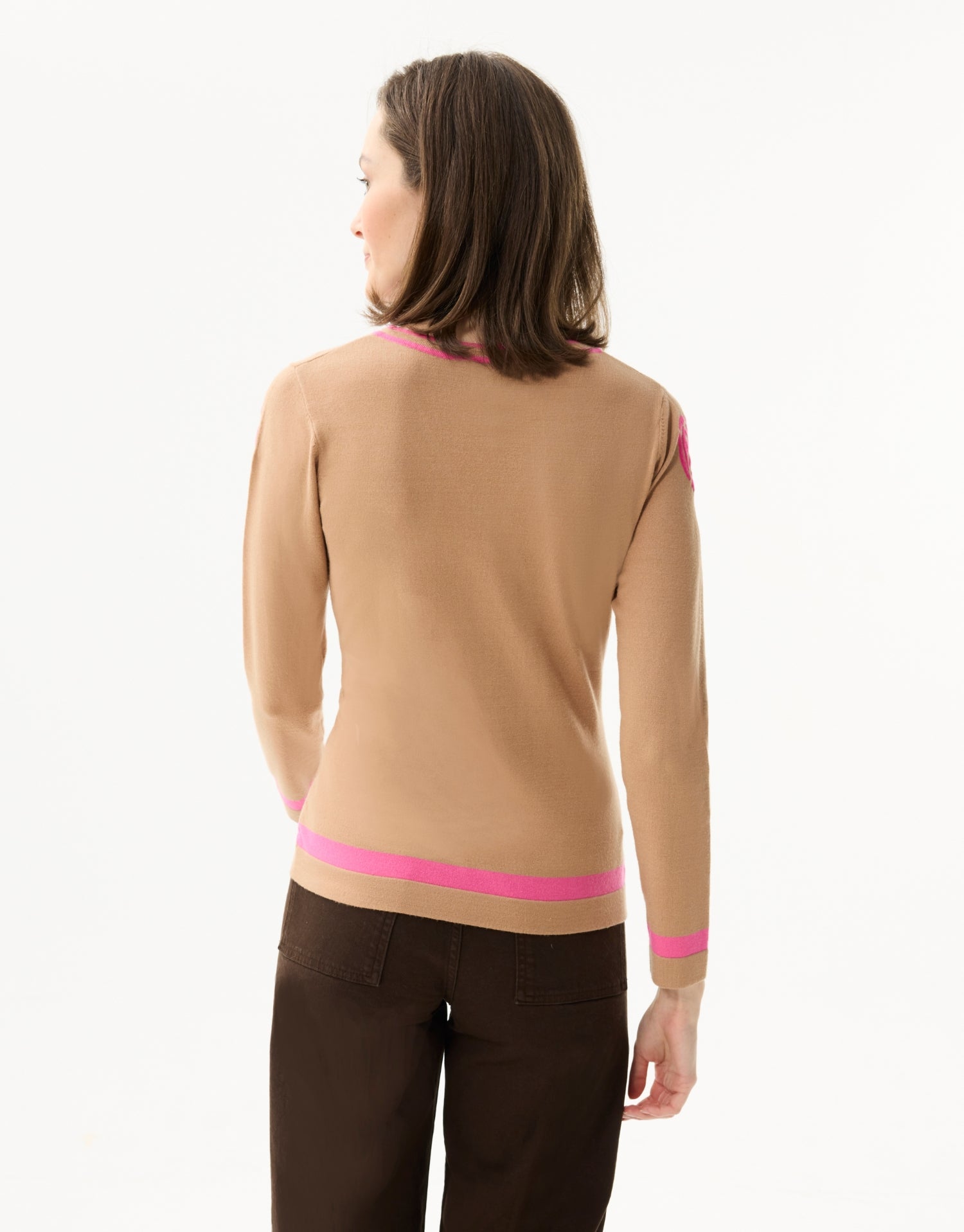 Pull motif fleurs