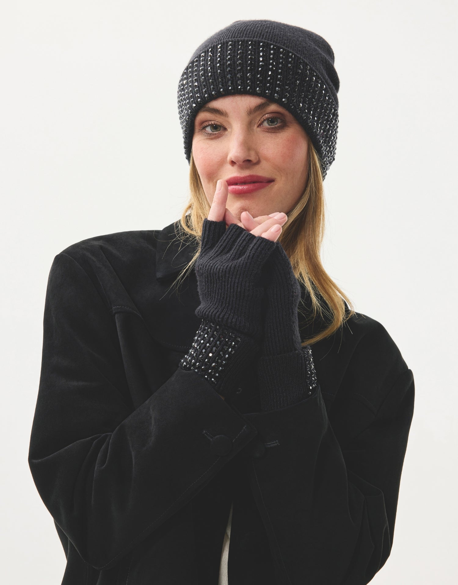 Set bonnet & mittens gloves