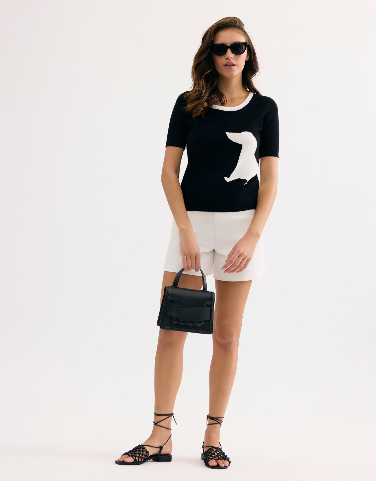 T-shirt motif chien noir