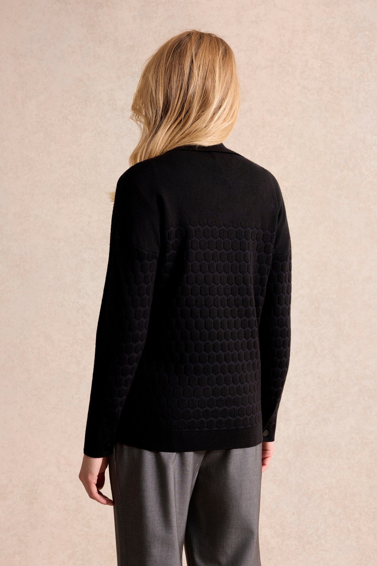 Cardigan femme en maille noir