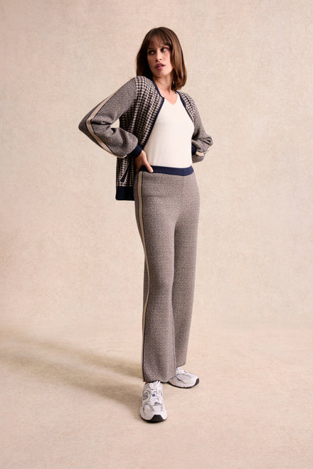 Pantalon coupe droite en maille