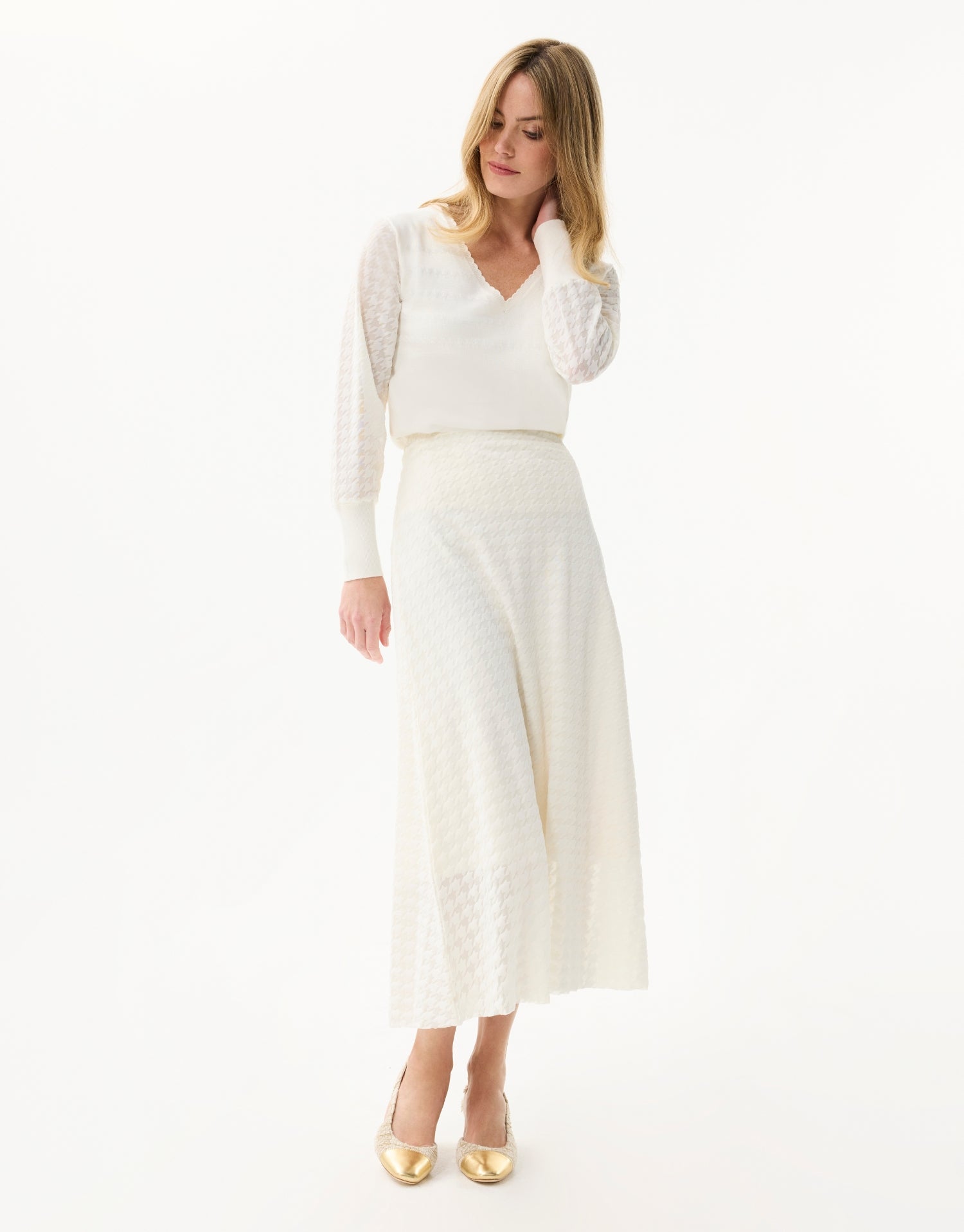 Trui en zwarte jacquard