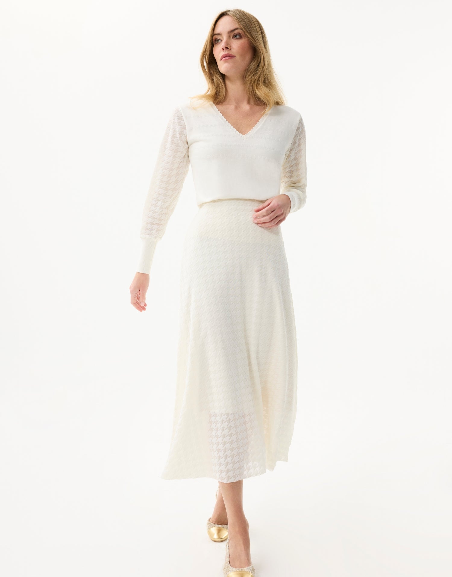 Trui en zwarte jacquard