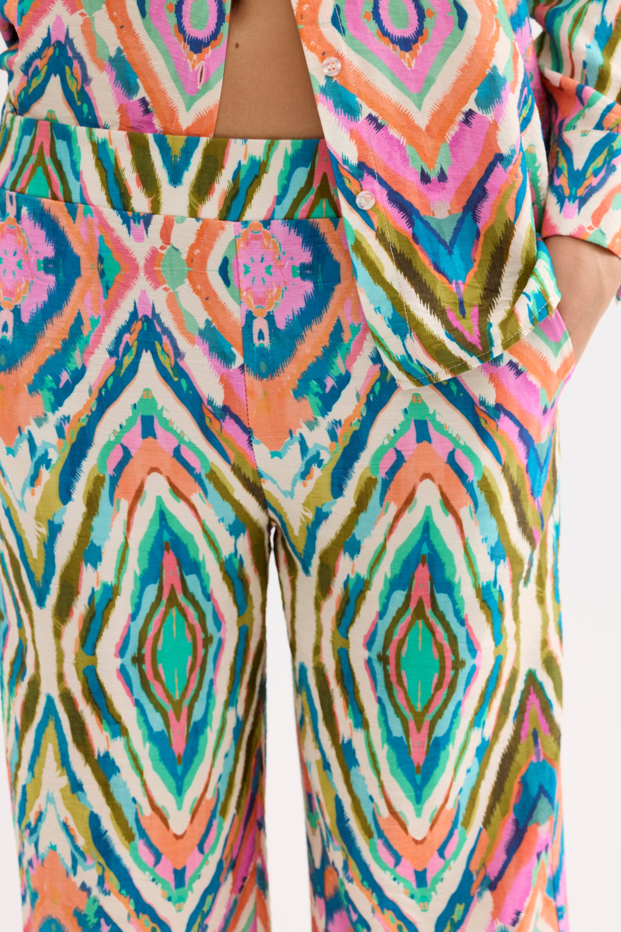 Pantalon fluide imprimé coupe large