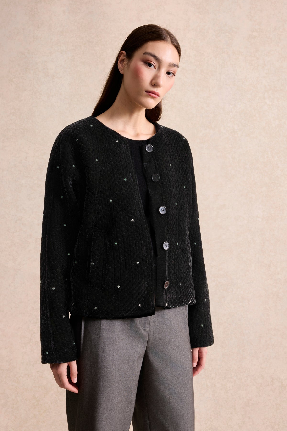Veste matelassée à petits motifs