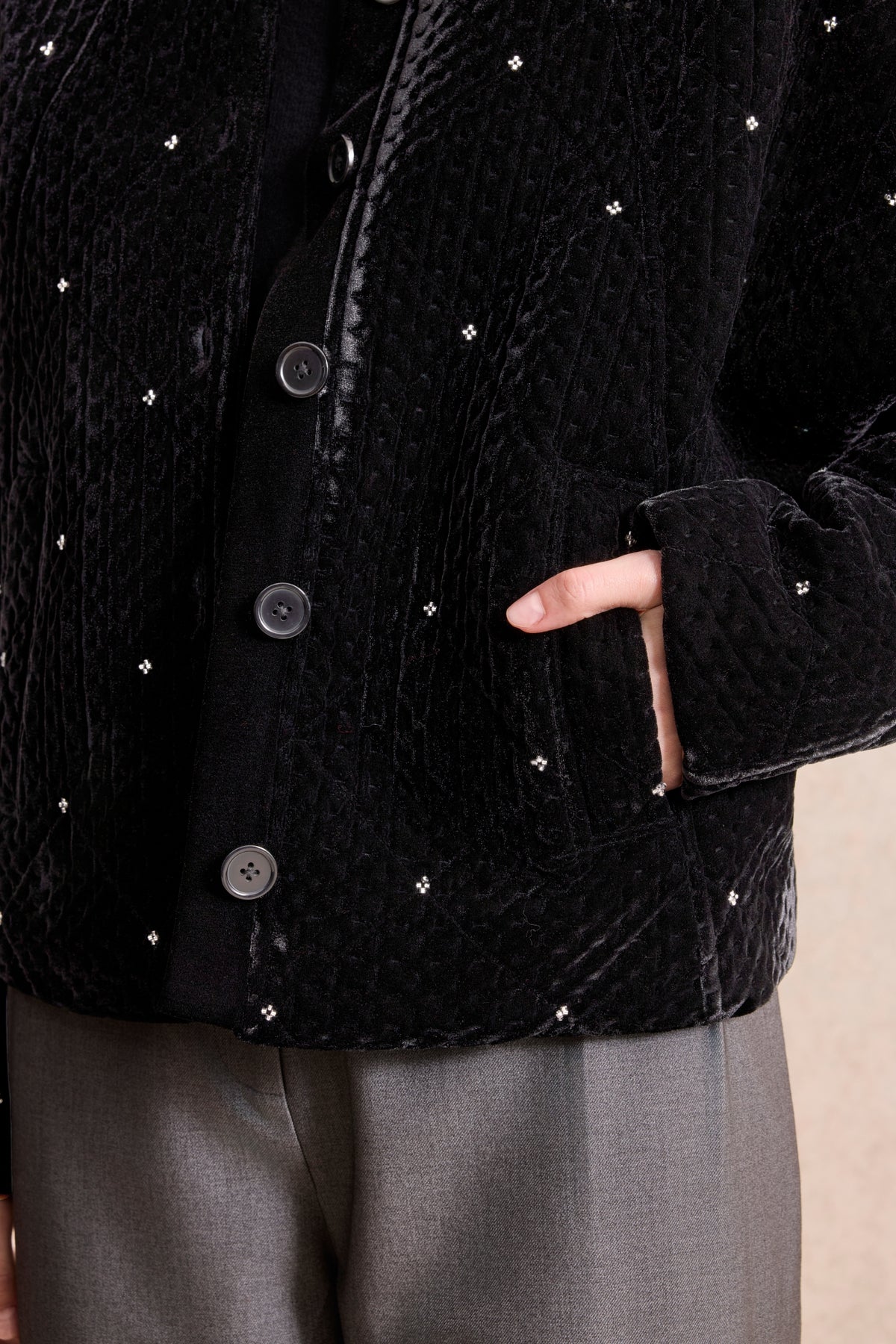Veste matelassée à petits motifs