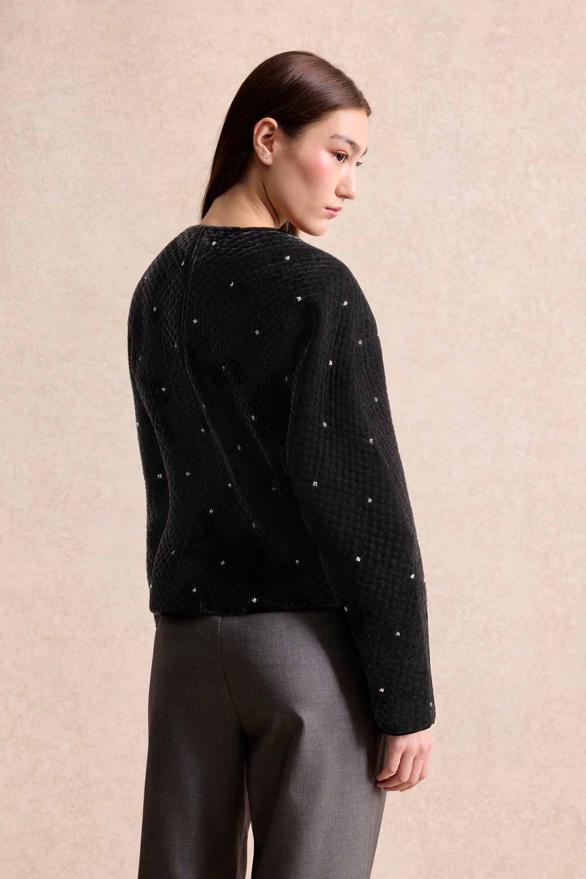 Veste matelassée à petits motifs