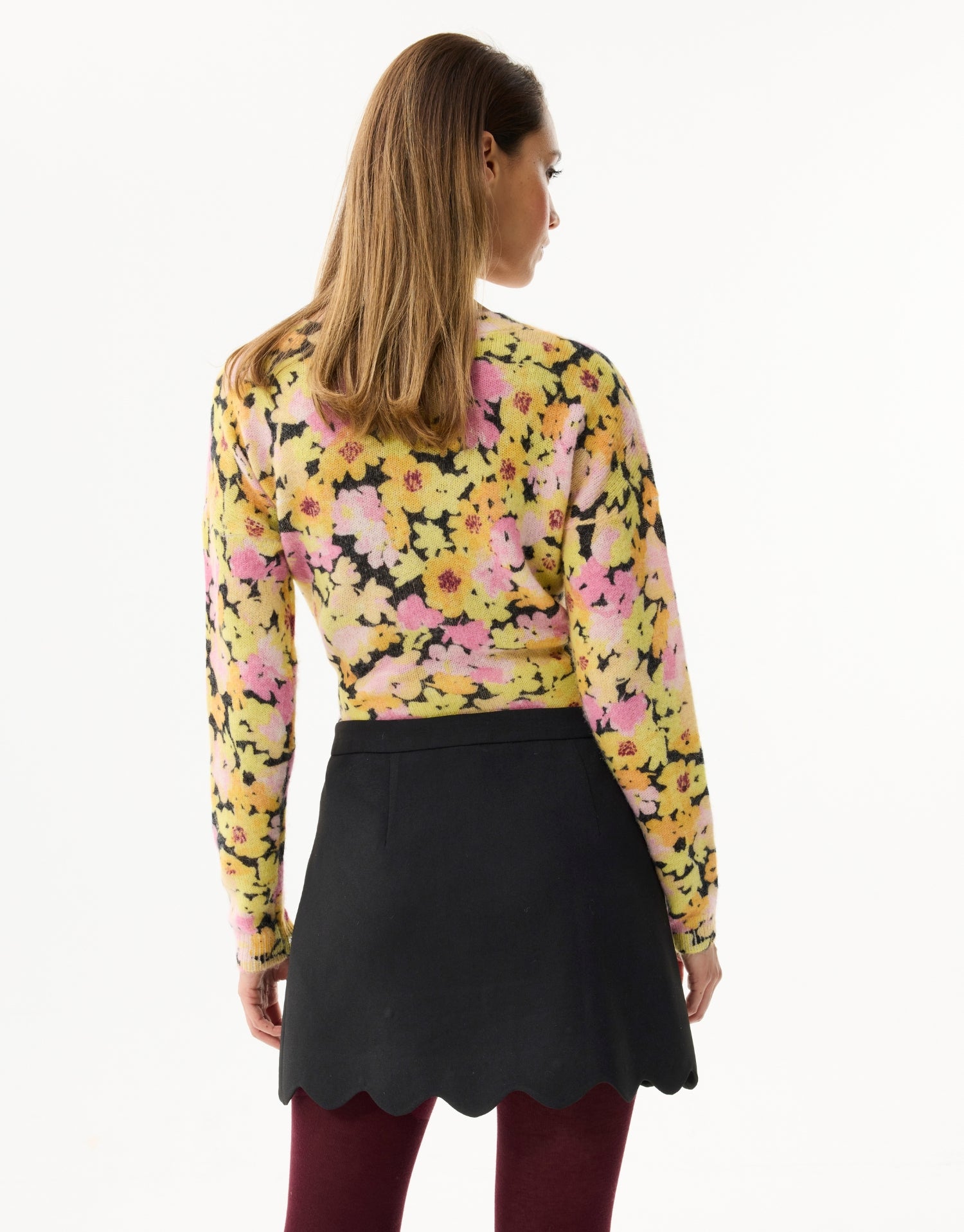 Jupe courte noire à strass