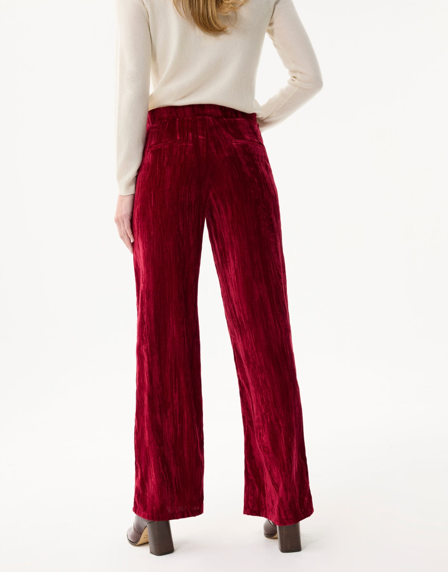 Pantalon large en velours