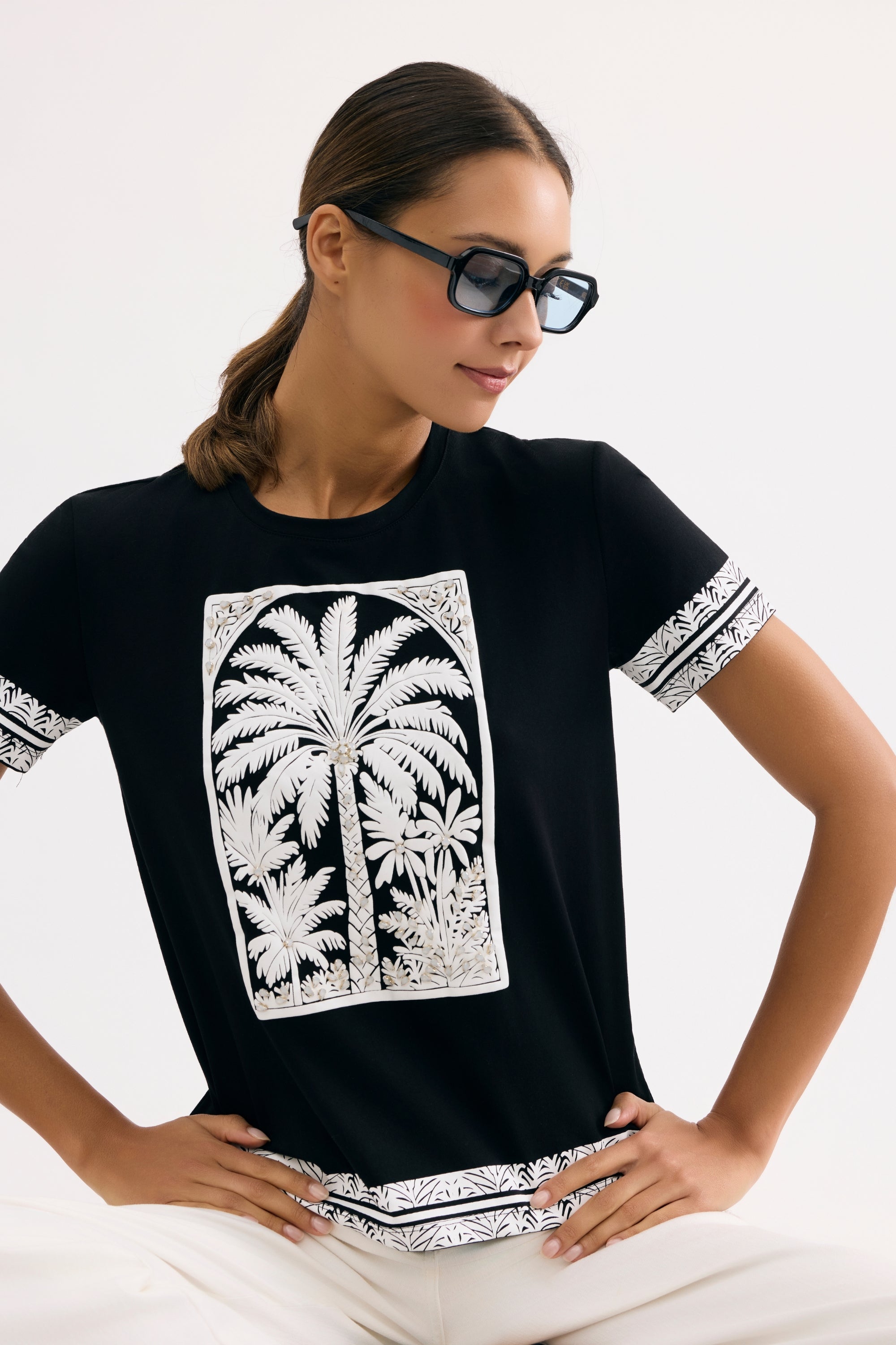 T-shirt imprimé graphique noir