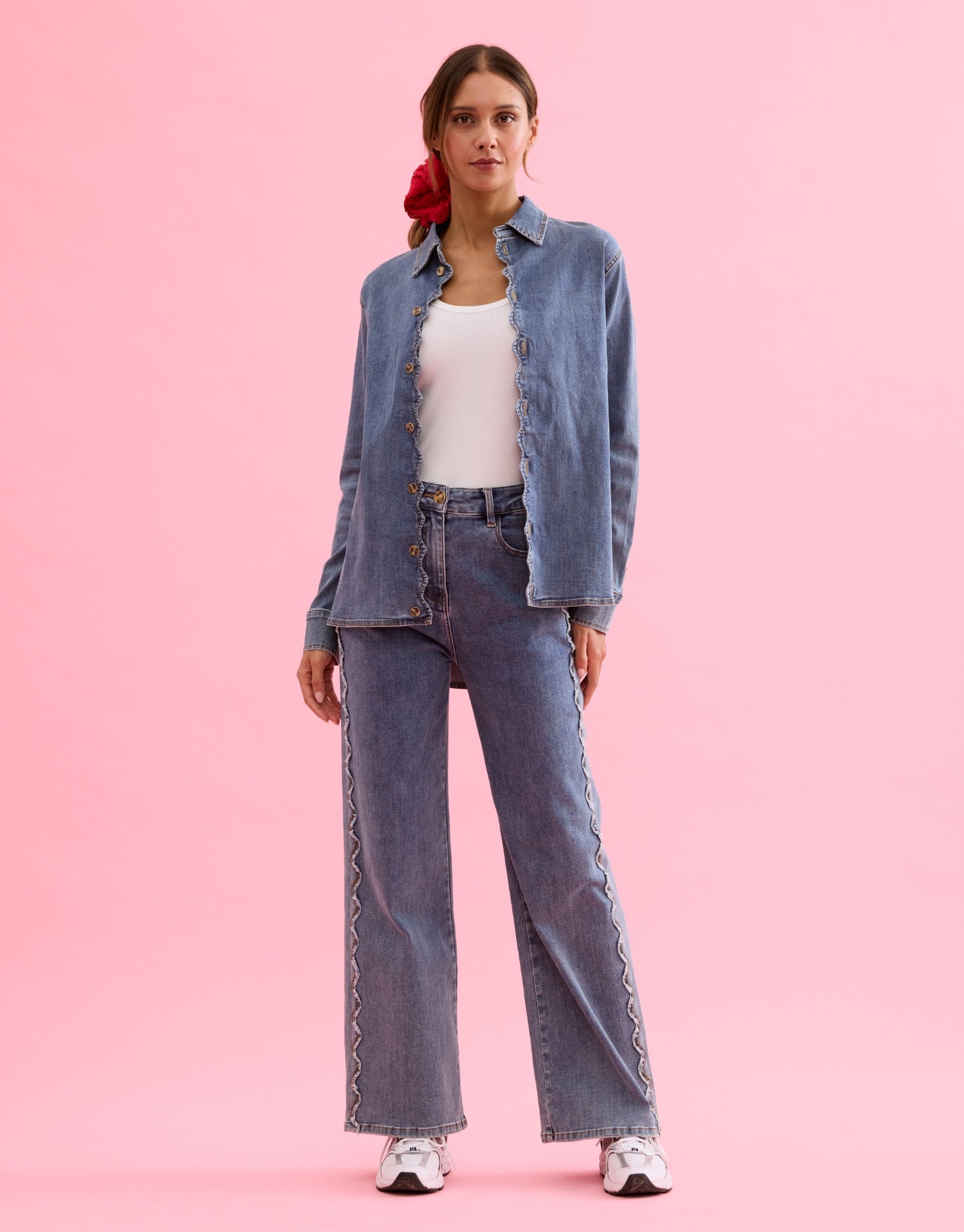 Chemise en jean bleu