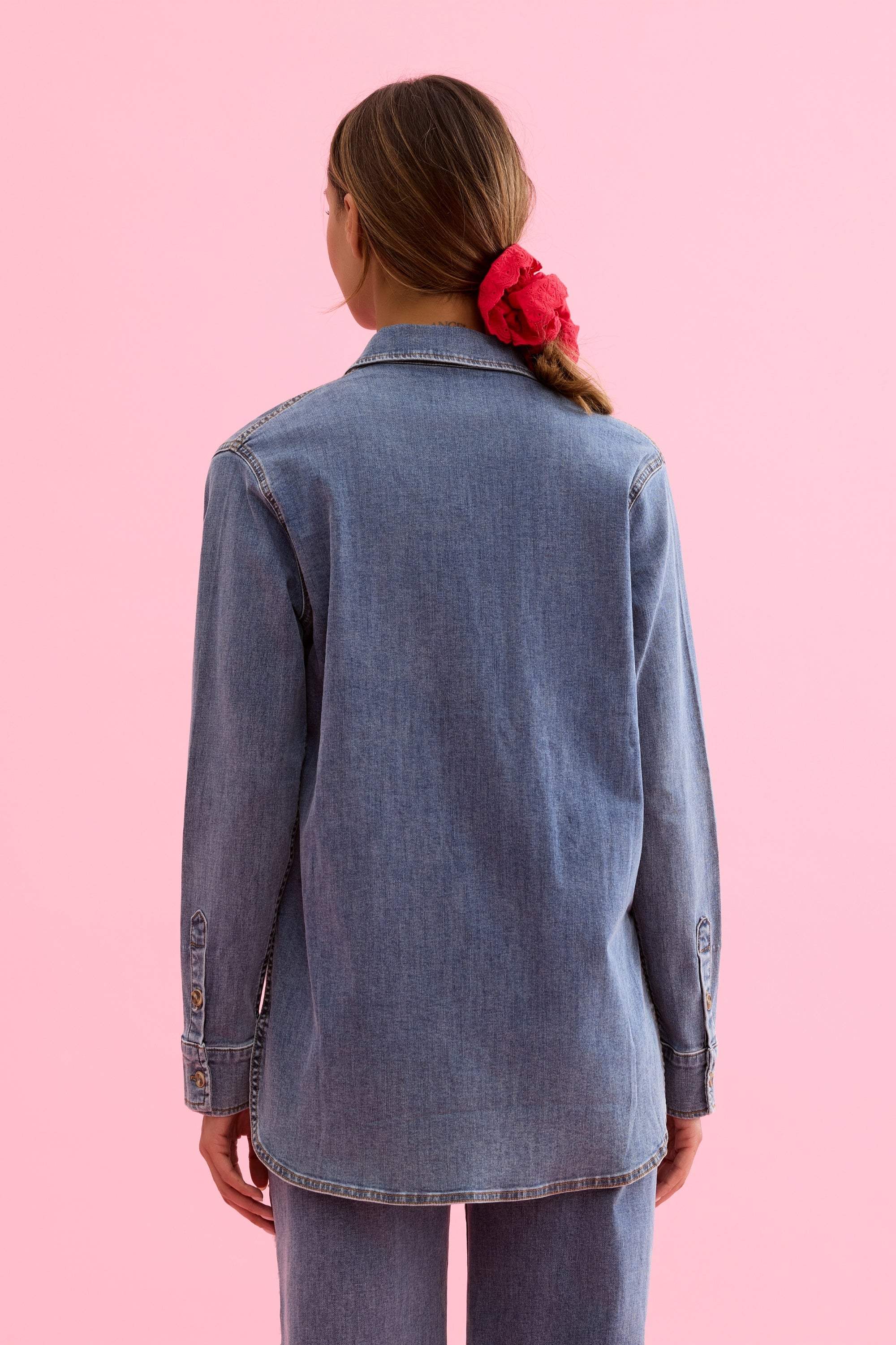 Chemise en denim bleue