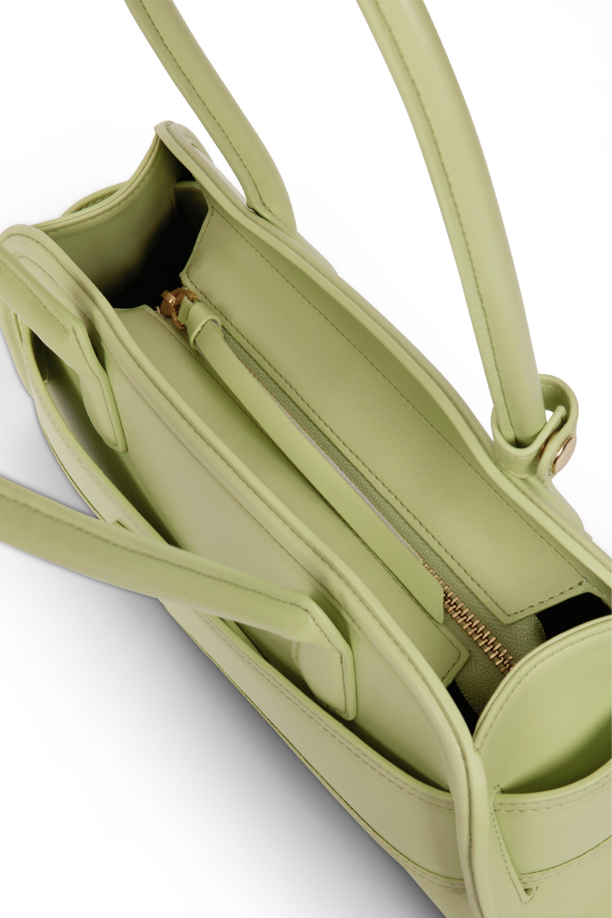 Sac Lili en cuir de couleur anis