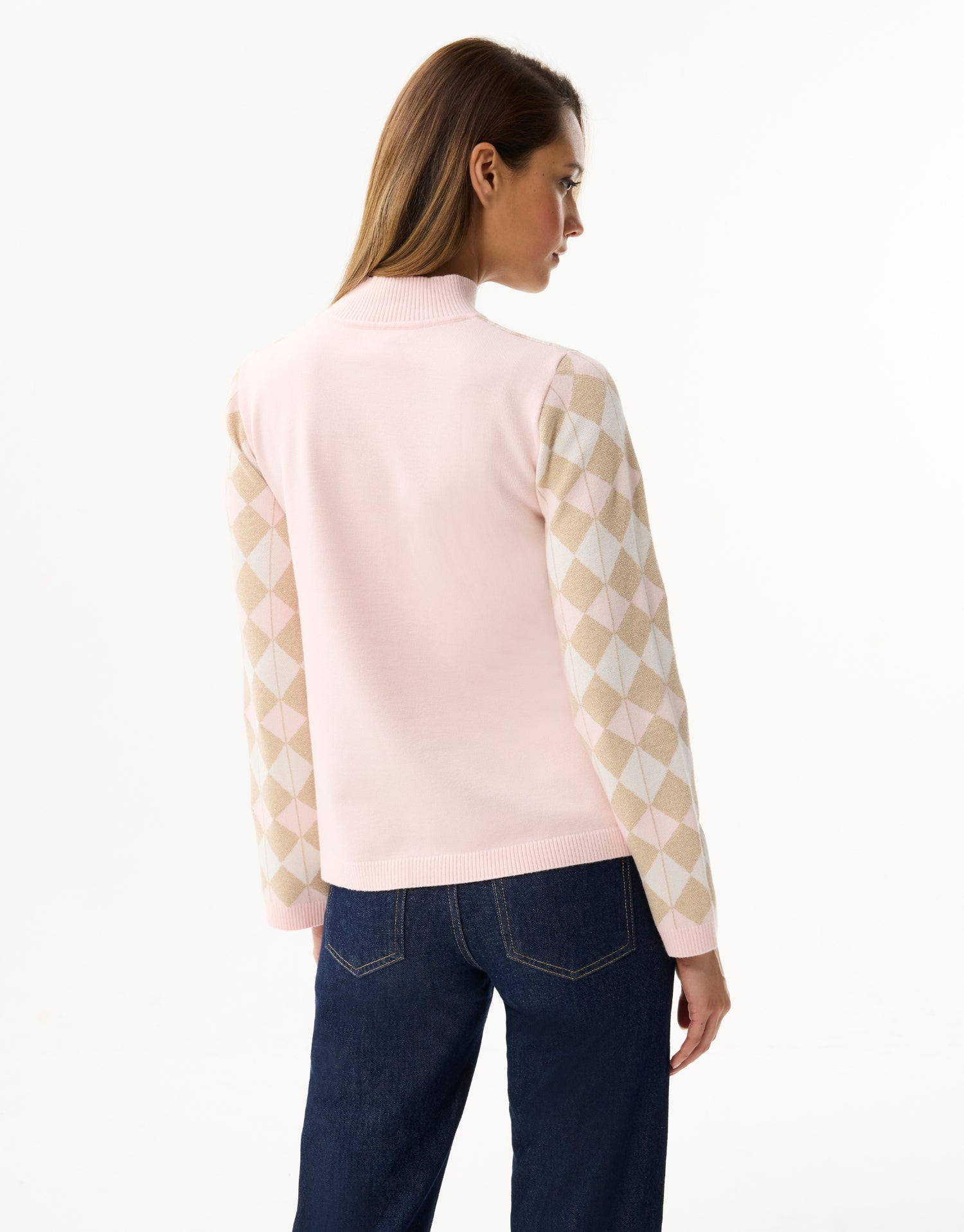 Trui met pastel ruitpatroon