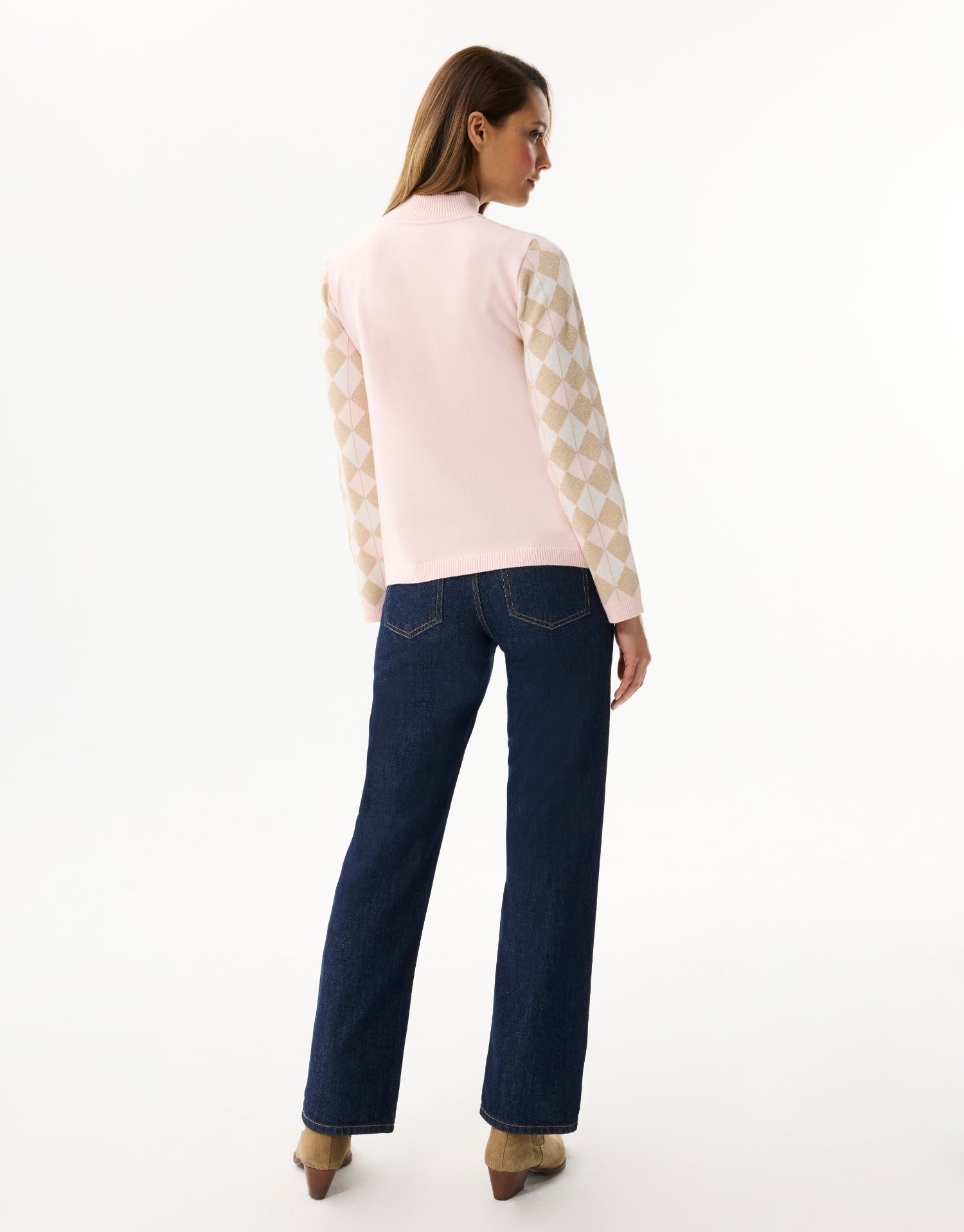 Trui met pastel ruitpatroon