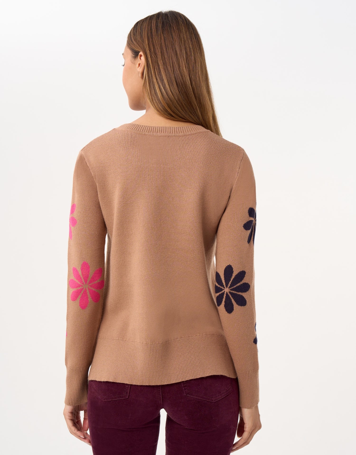 Trui met meerkleurig bloemenmotief