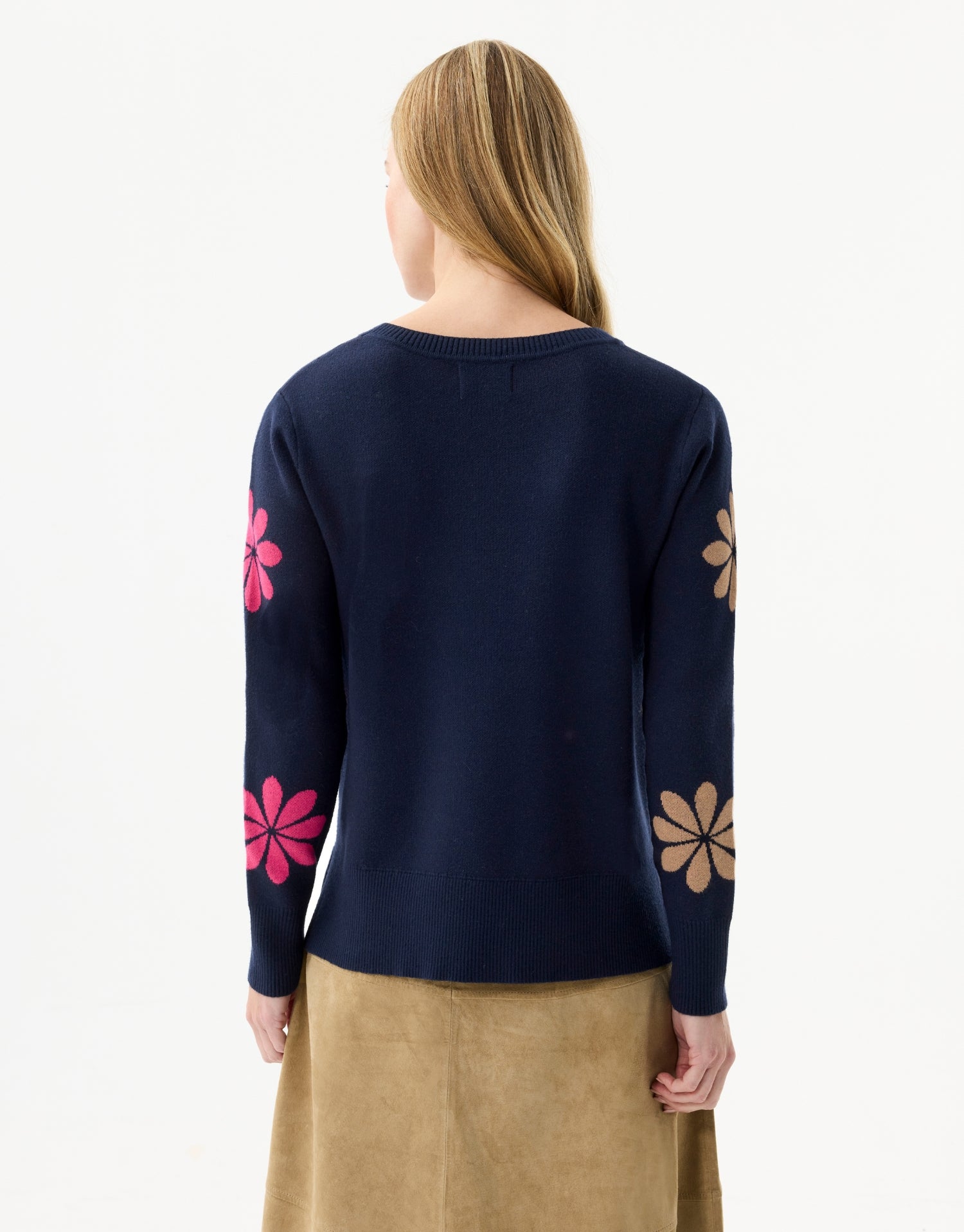 Trui met meerkleurig bloemenmotief