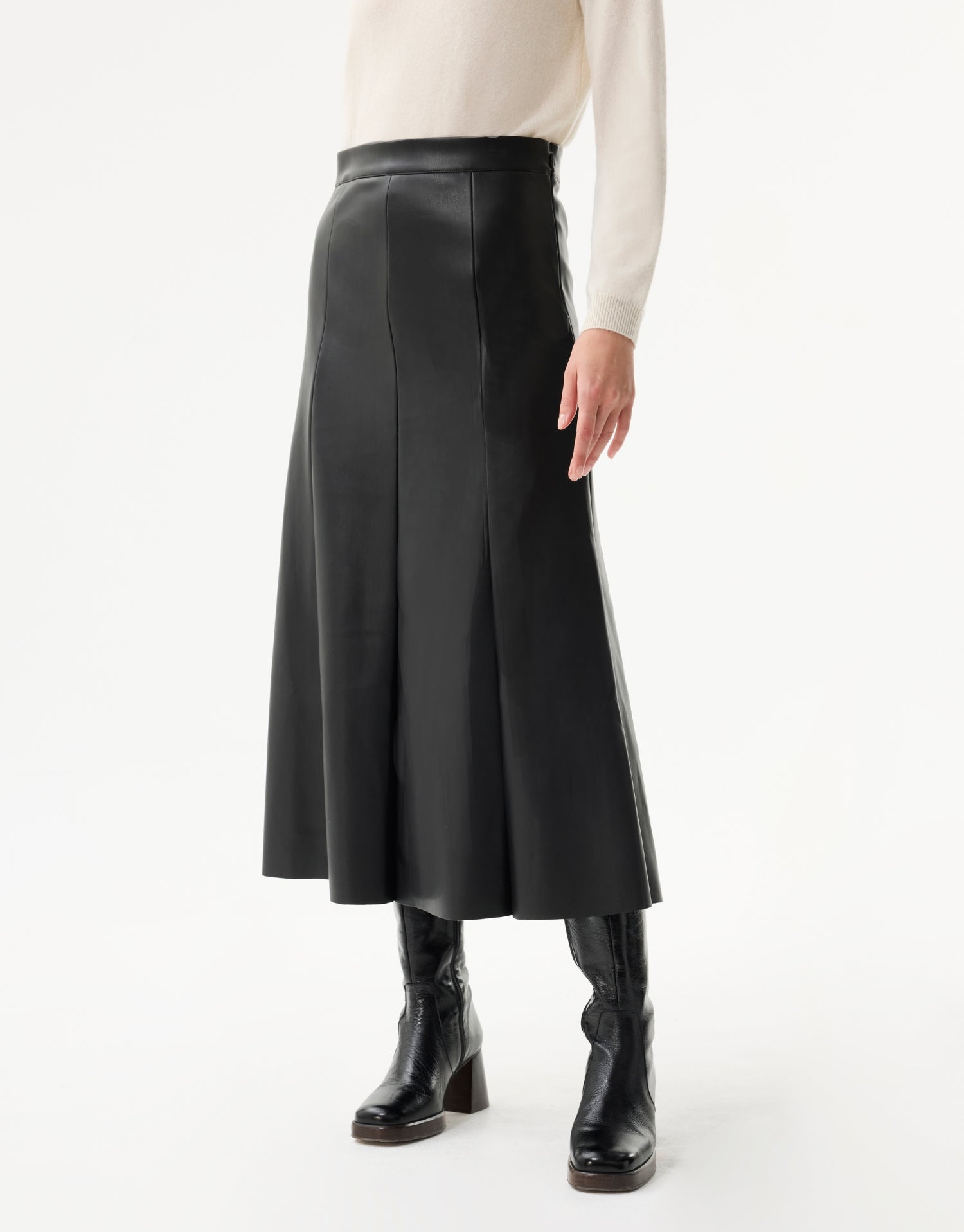 Jupe midi évasée noire
